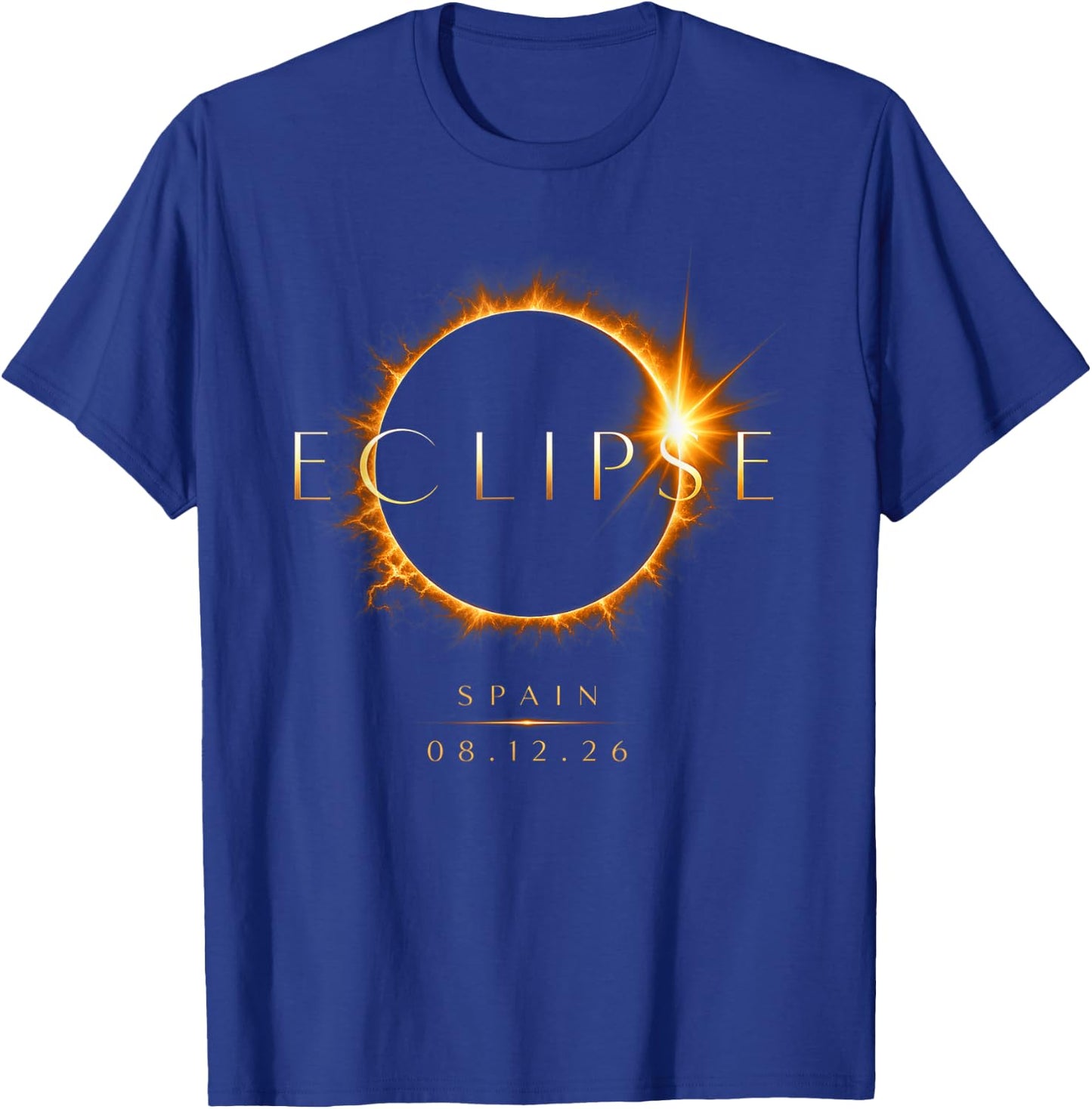Solar Eclipse Spain 2026 Shirt 08 12 26 Total Eclipse Spain T-Shirt - T-Shirt | Royal