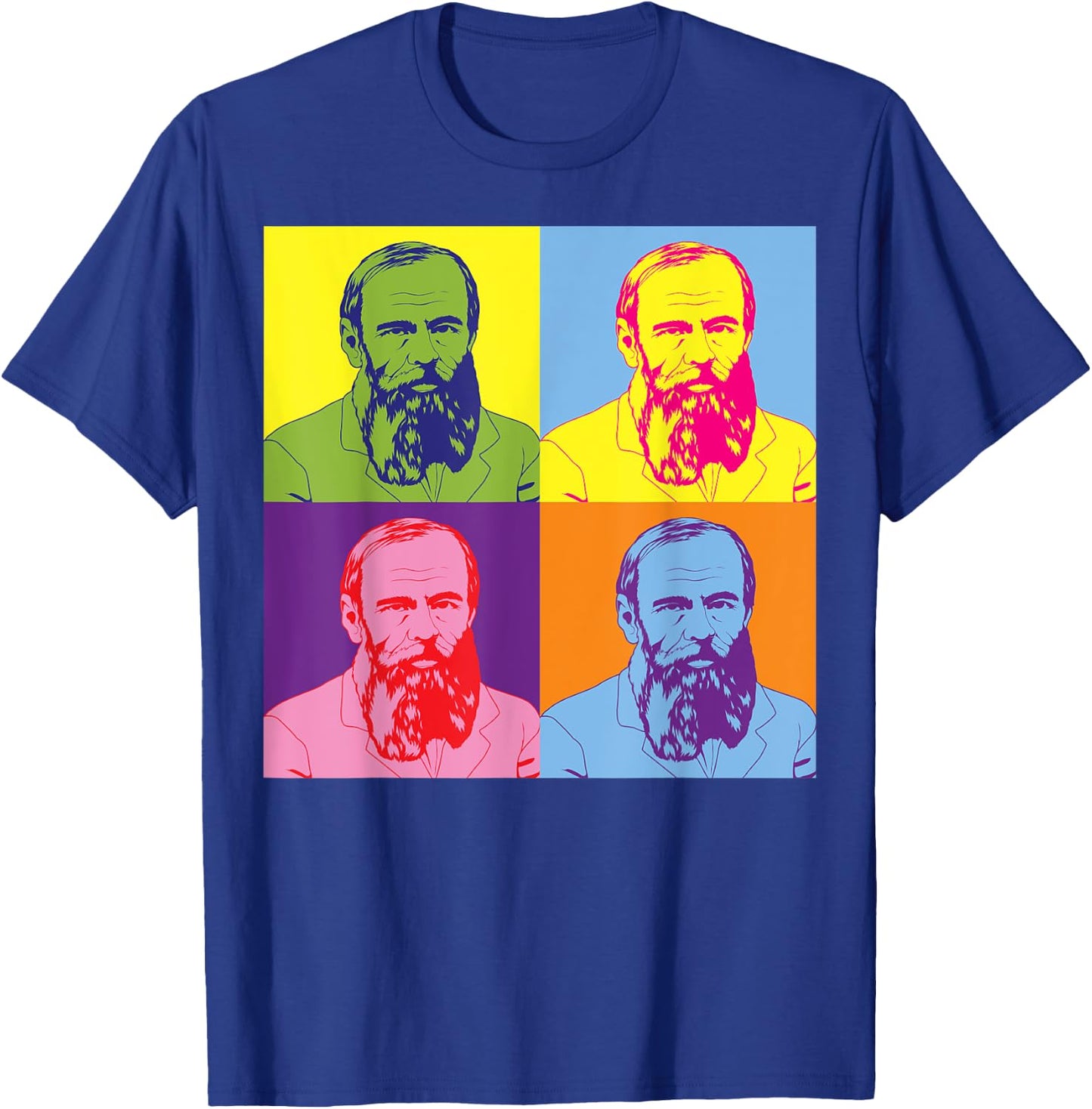 Russian Writer Pop Art Fyodor Dostoevsky T-Shirt - T-Shirt | Royal