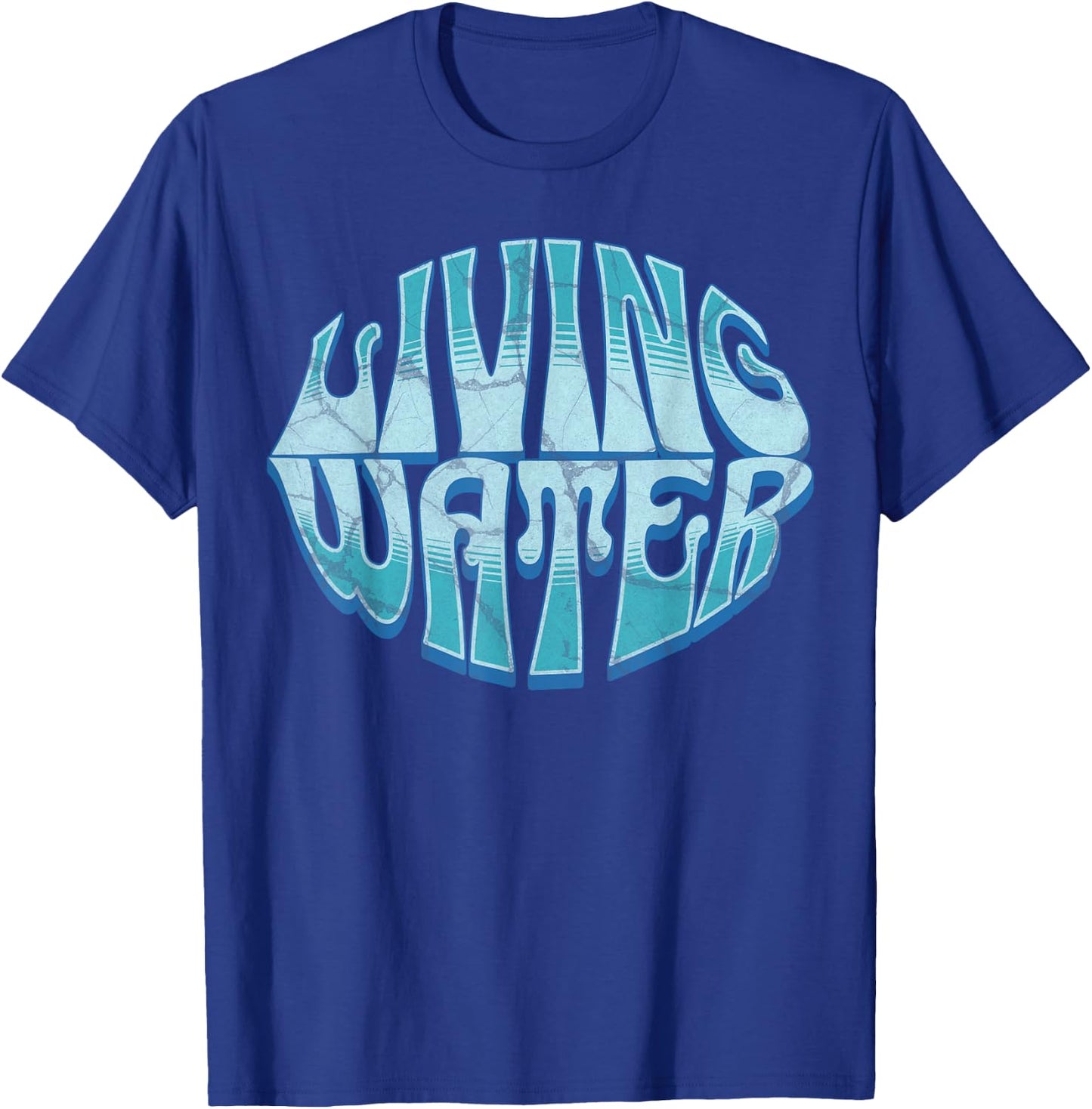 Living Water Bible Verse Cool Blue Groovy Christian Clothing T-Shirt - T-Shirt | Royal