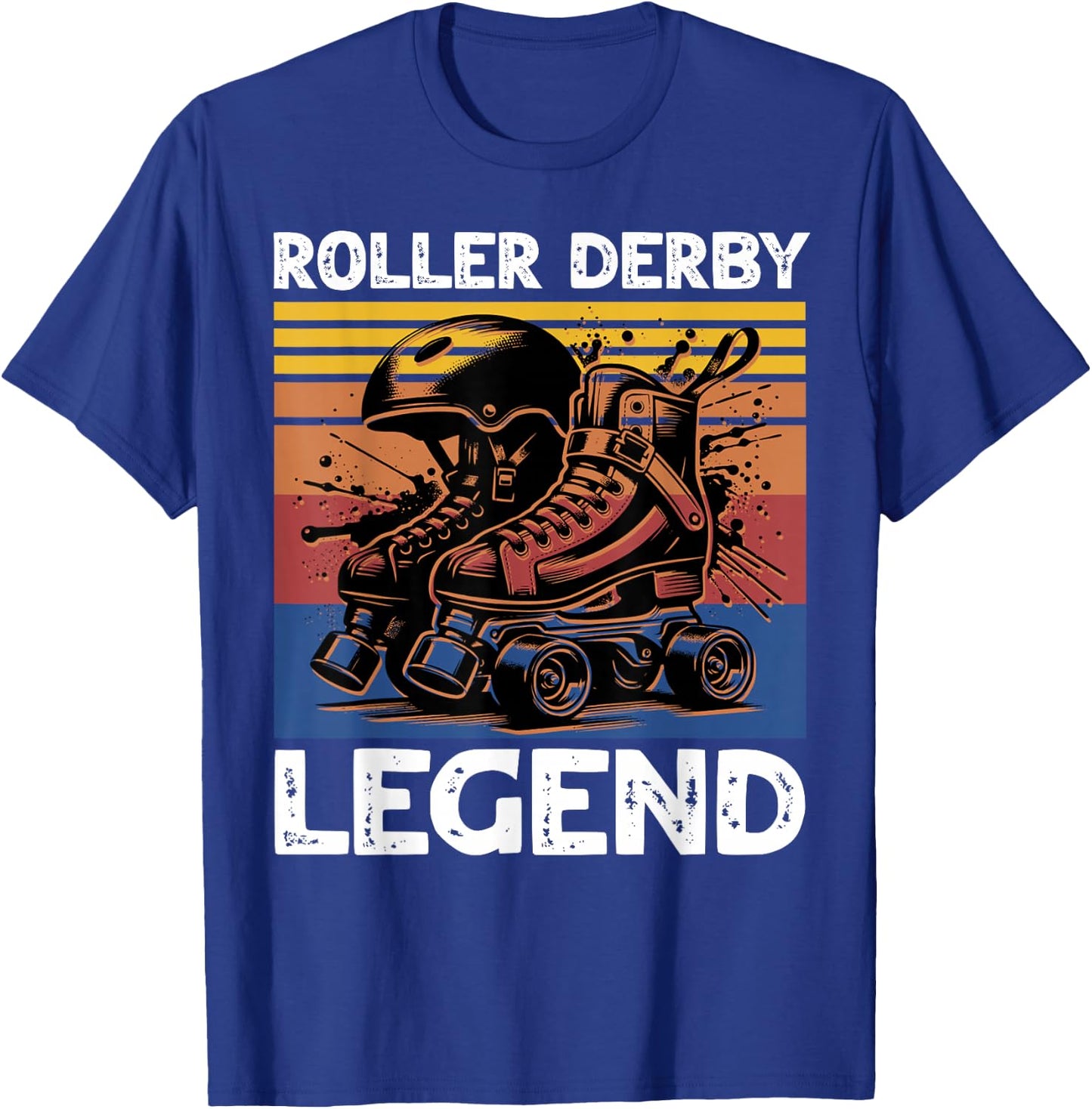 Roller Derby Legend Roller Skates Playing Roller Derby T-Shirt - T-Shirt | Royal