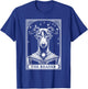 Tarot Card Vintage Greyhound Iggy Dog Book Lover The Reader Men Women Kids T-Shirt - T-Shirt | Royal