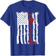 Metal detector American flag Vintage Style US Flag T-Shirt - T-Shirt | Royal