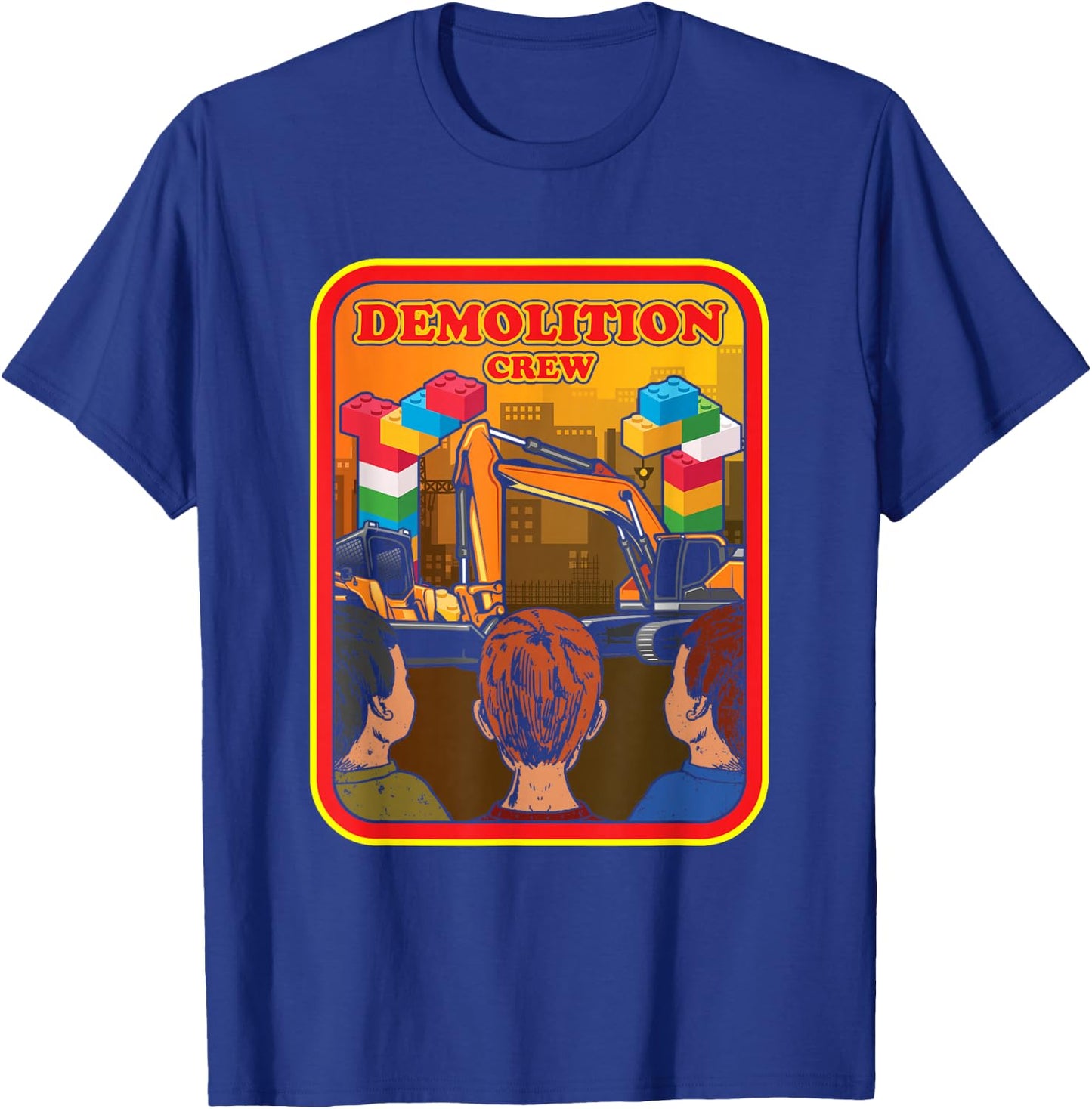 Demolition Crew Master Builder Engineer Building Blocks T-Shirt - T-Shirt | Royal
