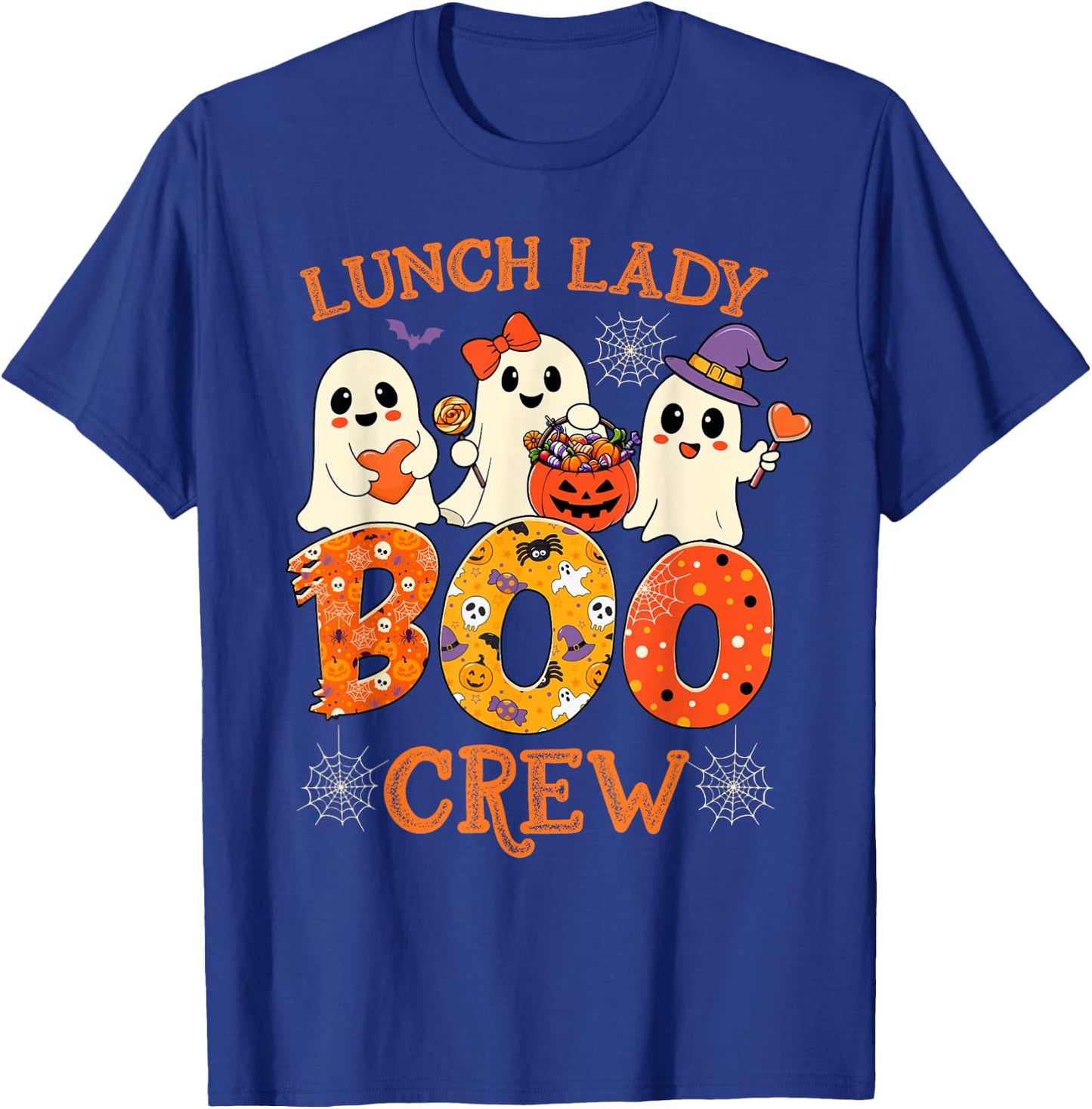Lunch Lady Boo Crew Funny Halloween Spooky Costume Women T-Shirt - T-Shirt | Royal