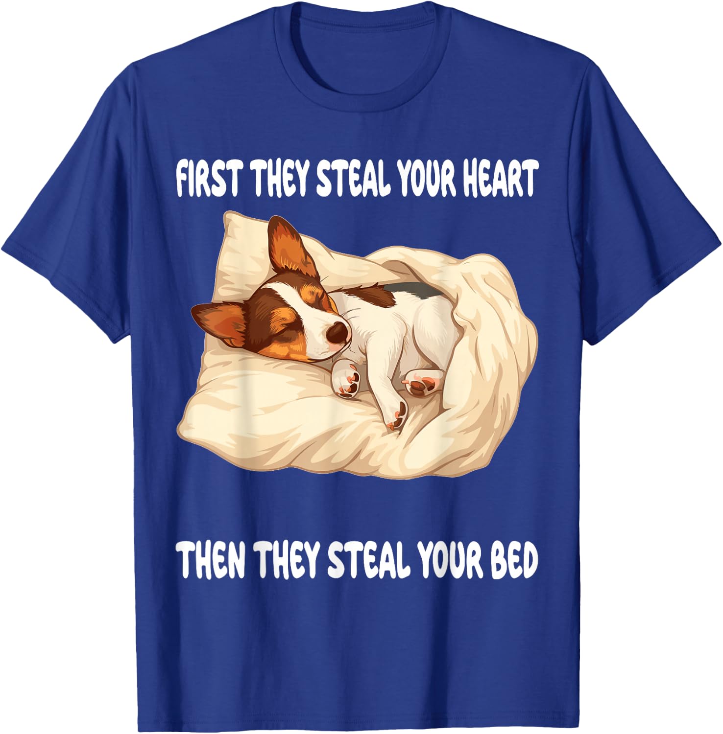 Rat Terrier Sleeping Pajamas Nightgown T-Shirt - T-Shirt | Royal