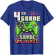 Back to School 4th Grade Boys Gamer First Day School Level T-Shirt - T-Shirt | Royal