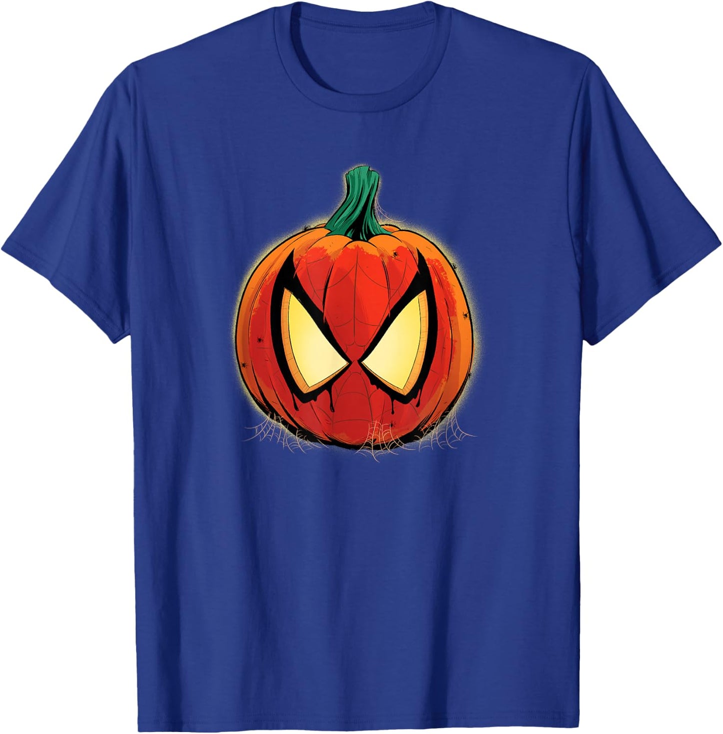 Marvel Spider-Man Halloween Spooky Pumpkin Jack-o'-Lantern T-Shirt - T-Shirt | Royal