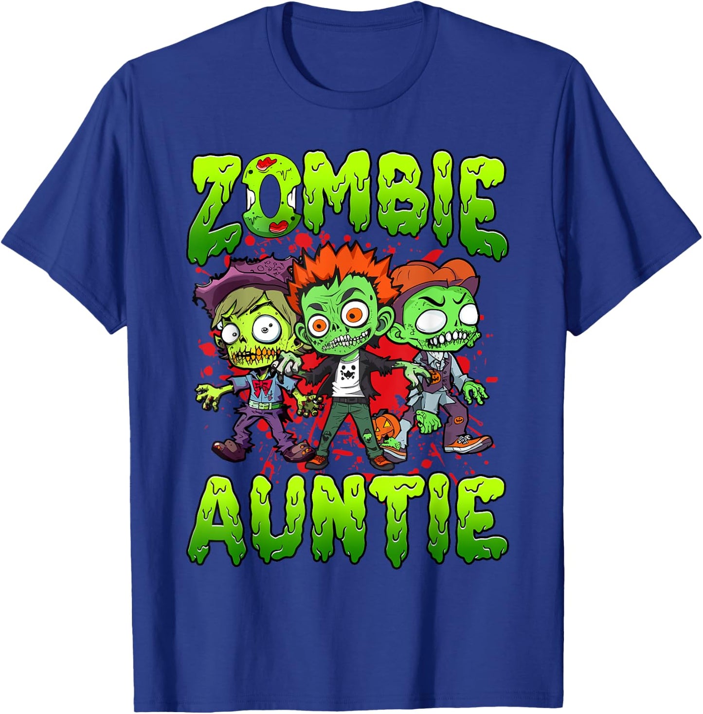 Zombie Auntie Halloween Costume Family Matching T-Shirt - T-Shirt | Royal