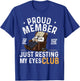 Father's Day Funny Aircraft Pilot I'm Resting My Eyes Club T-Shirt - T-Shirt | Royal
