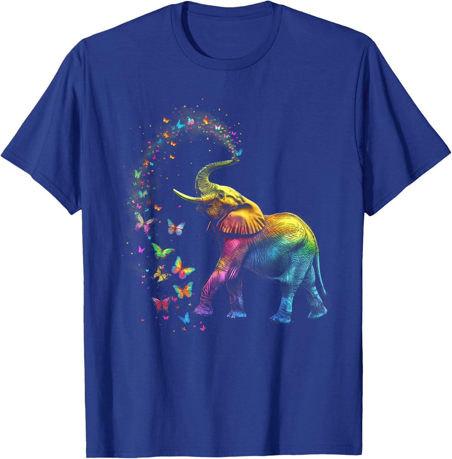 Elephant Spraying Butterflies Funny Elephant Lover T-Shirt - T-Shirt | Royal