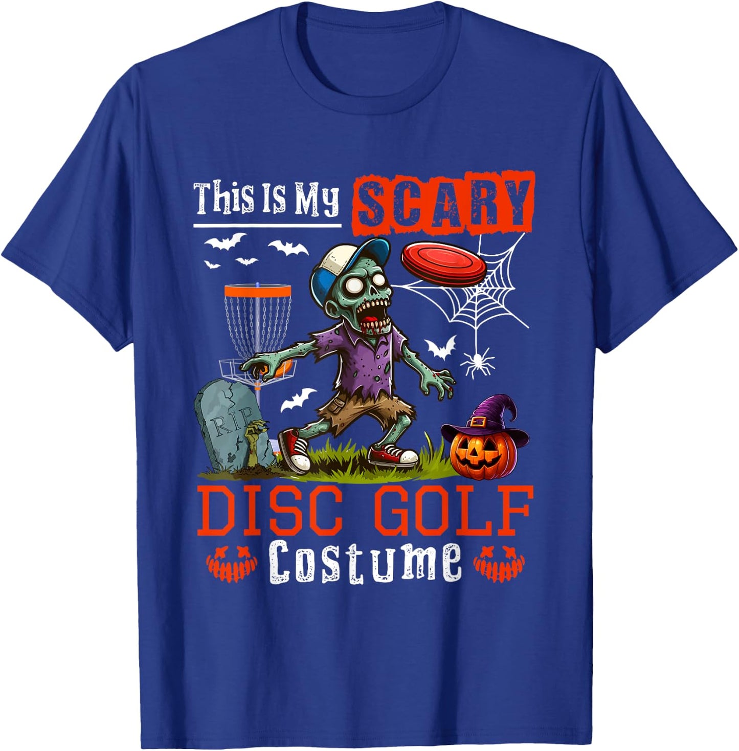 My Scary Disc Golf Costume Horror Halloween Player Kids T-Shirt - T-Shirt | Royal