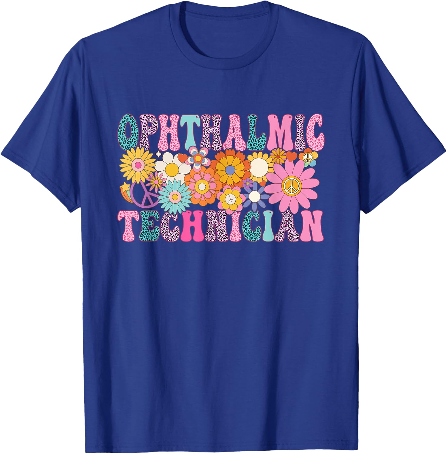 Ophthalmic Technician Week Groovy Appreciation Day T-Shirt - T-Shirt | Royal