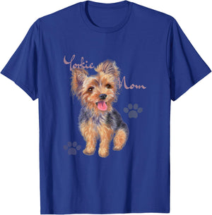 Yorkie Mom Cute Yorkshire Terrier Puppy T-Shirt - T-Shirt | Royal