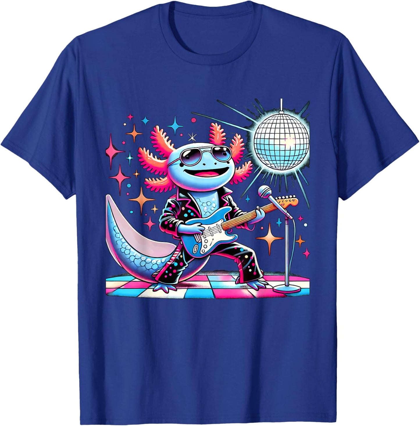 Aesthetic Axolotl Disco T-Shirt - T-Shirt | Royal