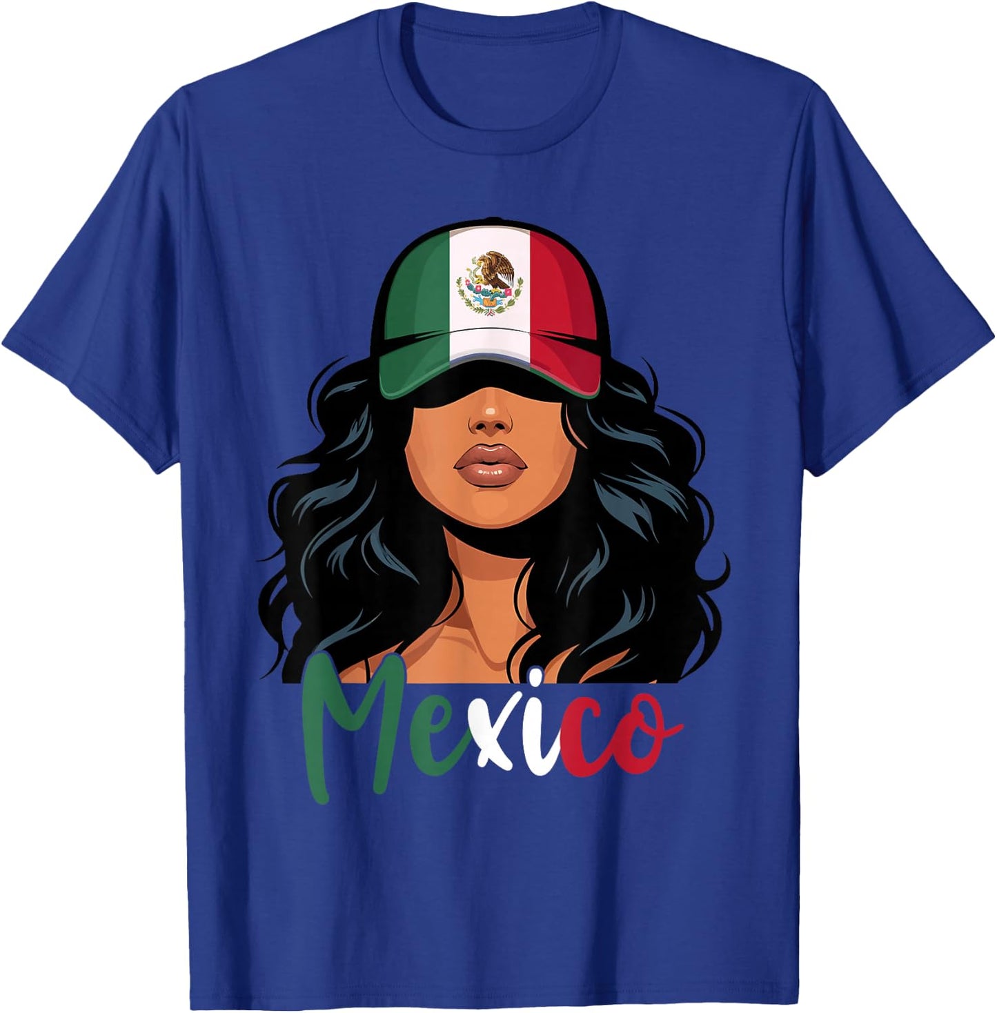 Mexican Girl Mexico Flag Proud Mexicana Women T-Shirt - T-Shirt | Royal