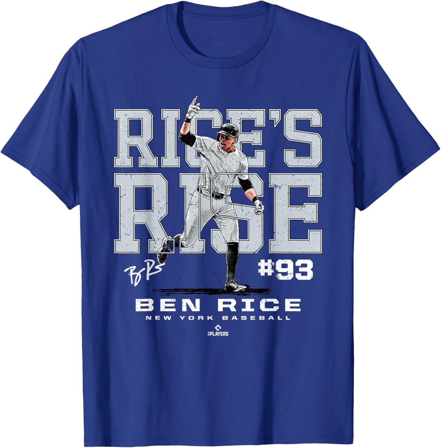 Rice's Rise Ben Rice New York MLBPA T-Shirt - T-Shirt | Royal