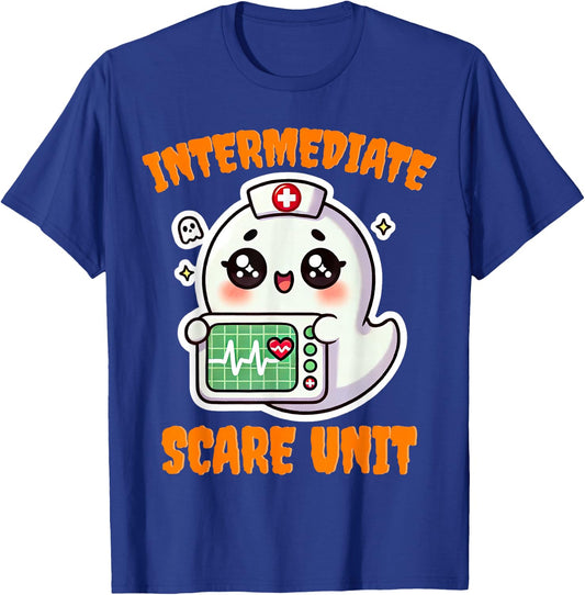 IMCU Intermediate Care Scare Unit Halloween Spooky Nurse T-Shirt - T-Shirt | Royal