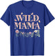 Wild Mama Wildflower Watercolor Floral 1st Birthday Mom T-Shirt - T-Shirt | Royal