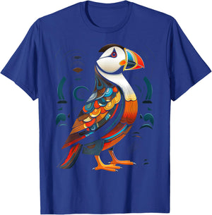 Puffin Animal Motif Artwork Puffin T-Shirt - T-Shirt | Royal