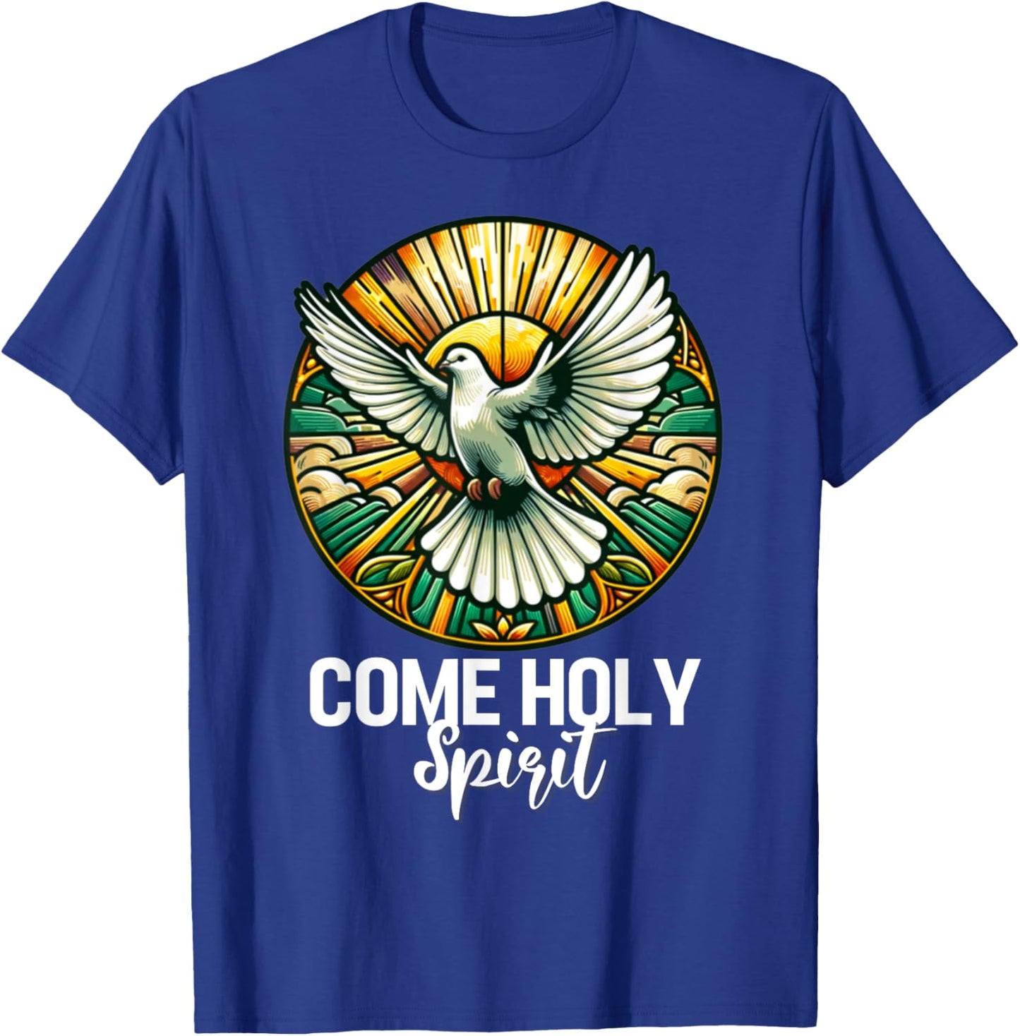 COME HOLY SPIRIT Dove Christian Gifts T-Shirt - T-Shirt | Royal