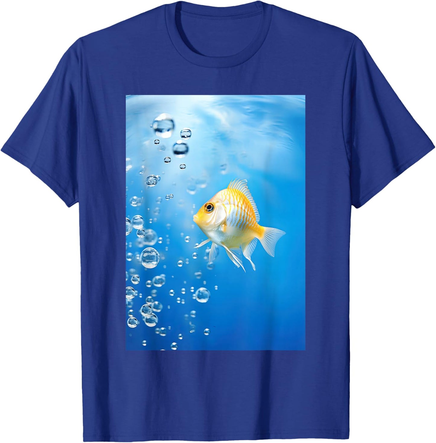 Frutiger Aero: Fish and a Bubble in Water T-Shirt - T-Shirt | Royal
