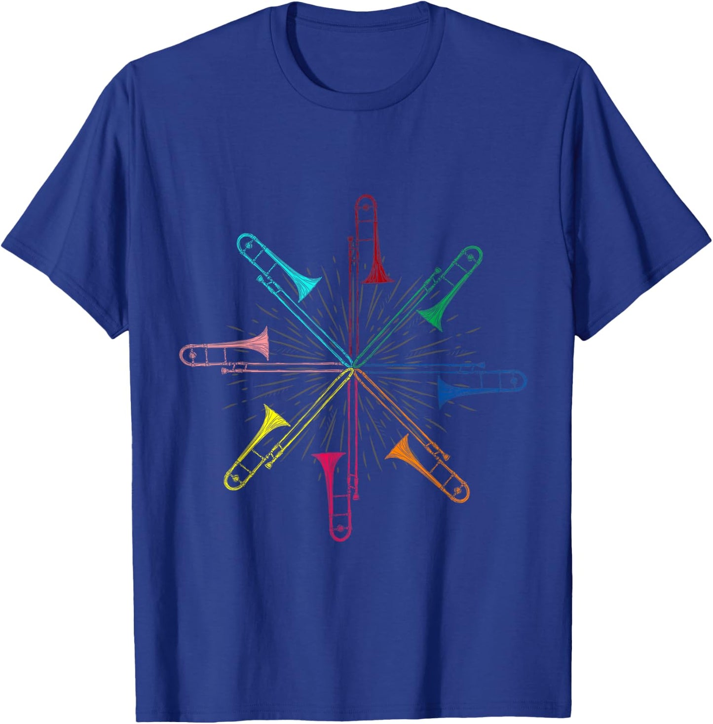 Music Gift Musician Musical Instrument Trombonist Trombone T-Shirt - T-Shirt | Royal