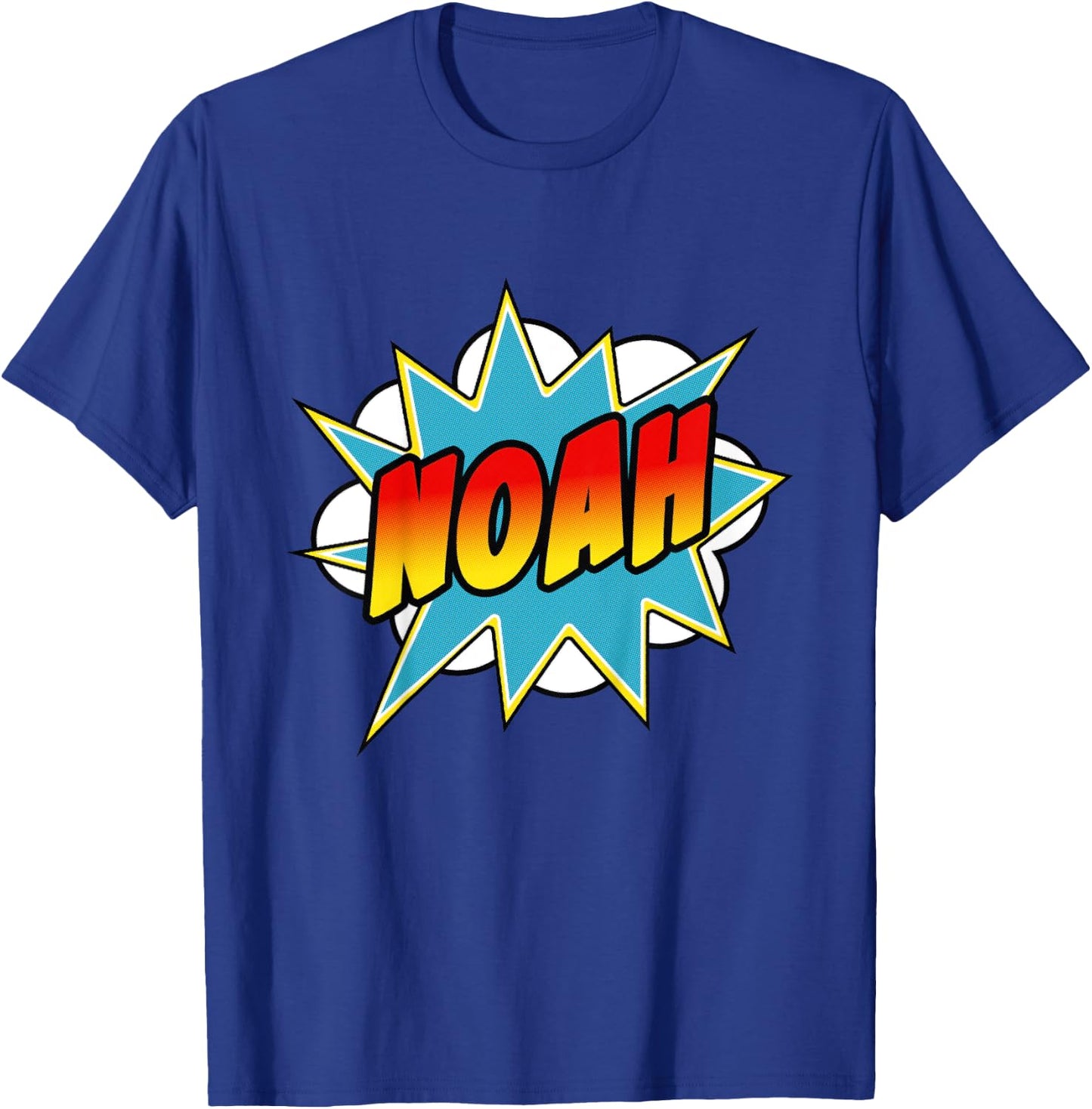 Kids Boys Noah Comic Book Superhero Name T-Shirt - T-Shirt | Royal
