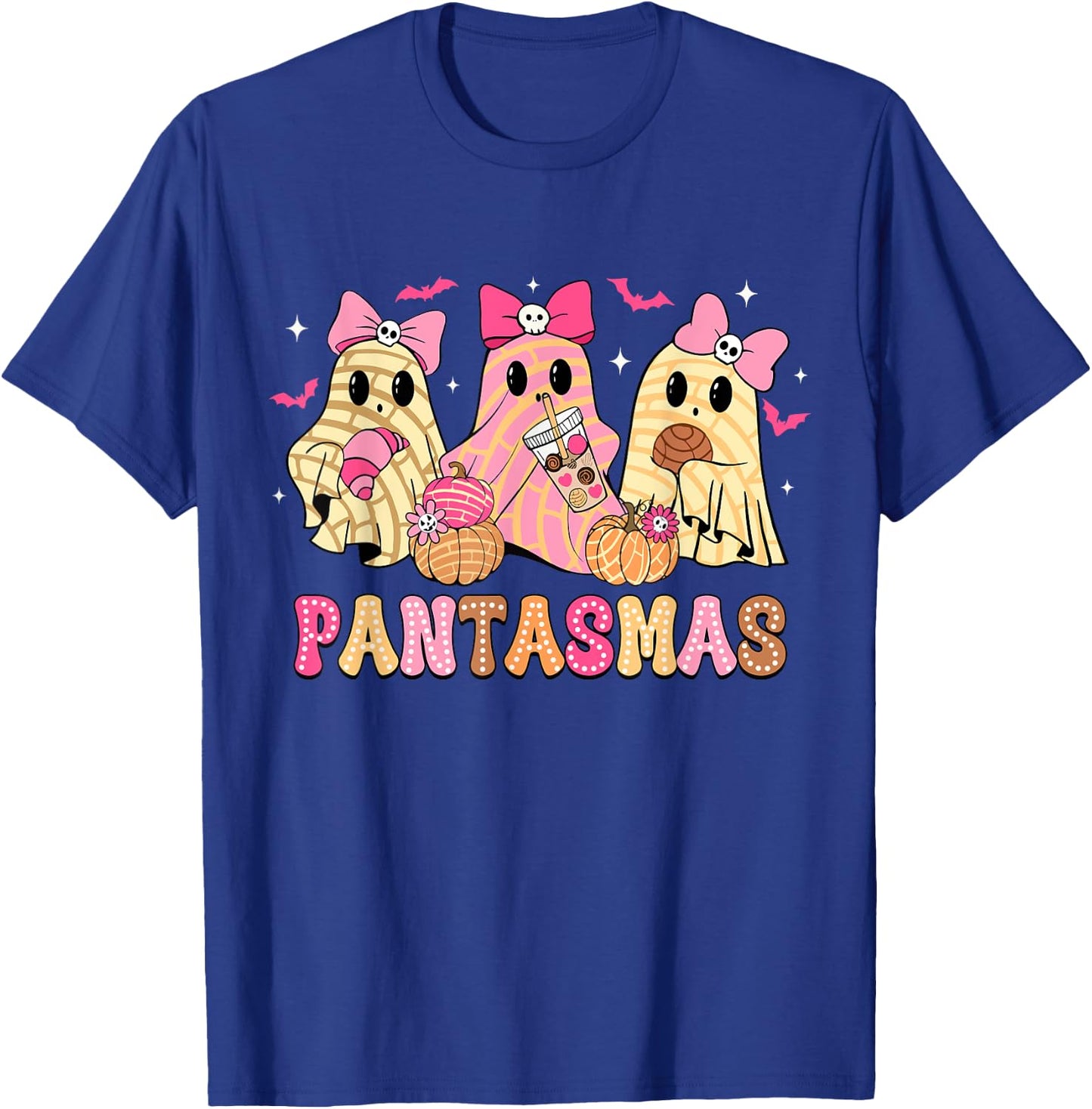 Pantasmas Ghost Funny Spooky Conchas Mexican Halloween Ghost T-Shirt - T-Shirt | Royal