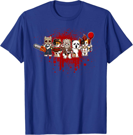 My Little Horror Crew - Halloween Calico Cat Women T-Shirt - T-Shirt | Royal