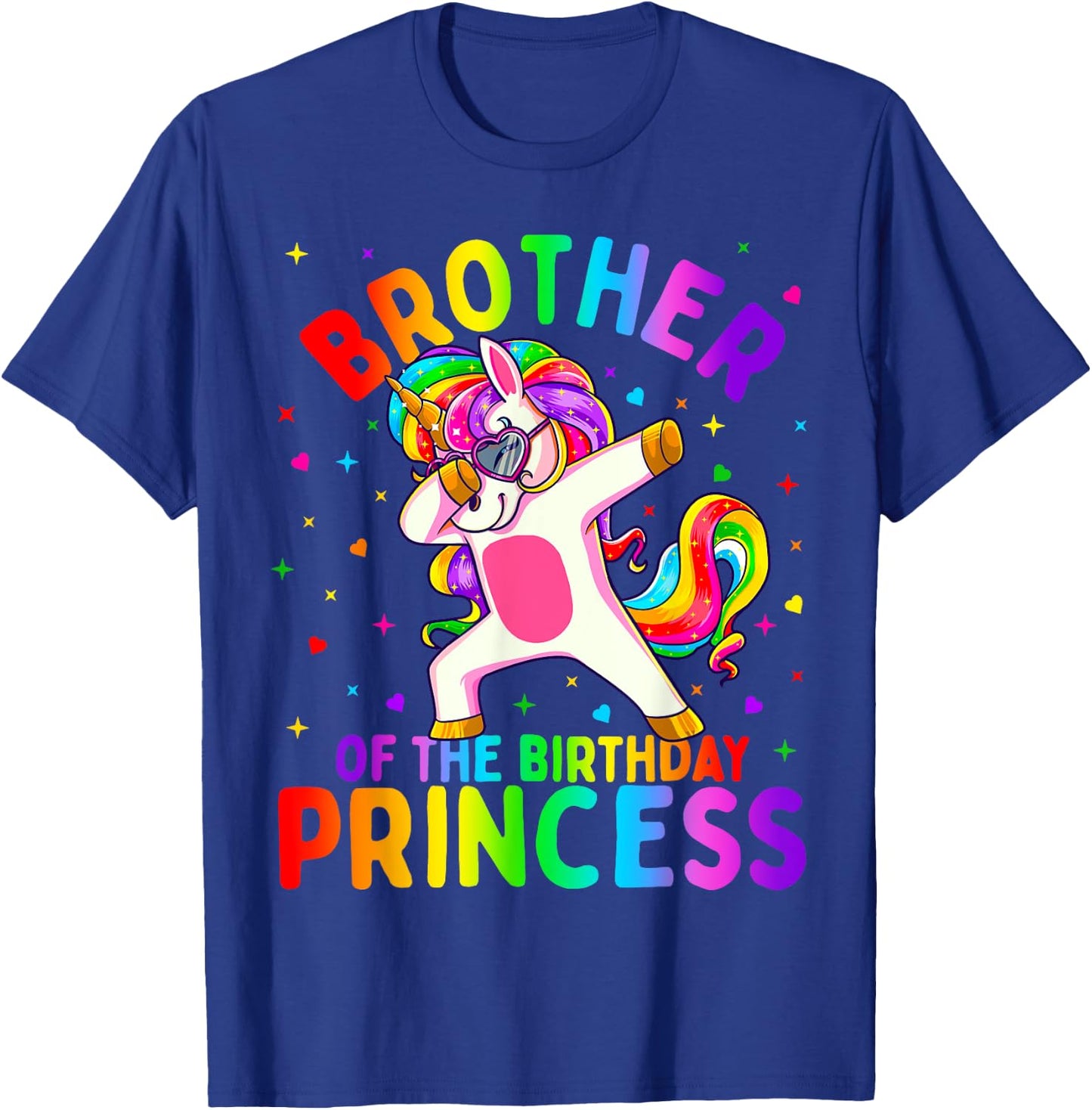 Brother of the Birthday Princess Girl Dabbing Unicorn T-Shirt - T-Shirt | Royal