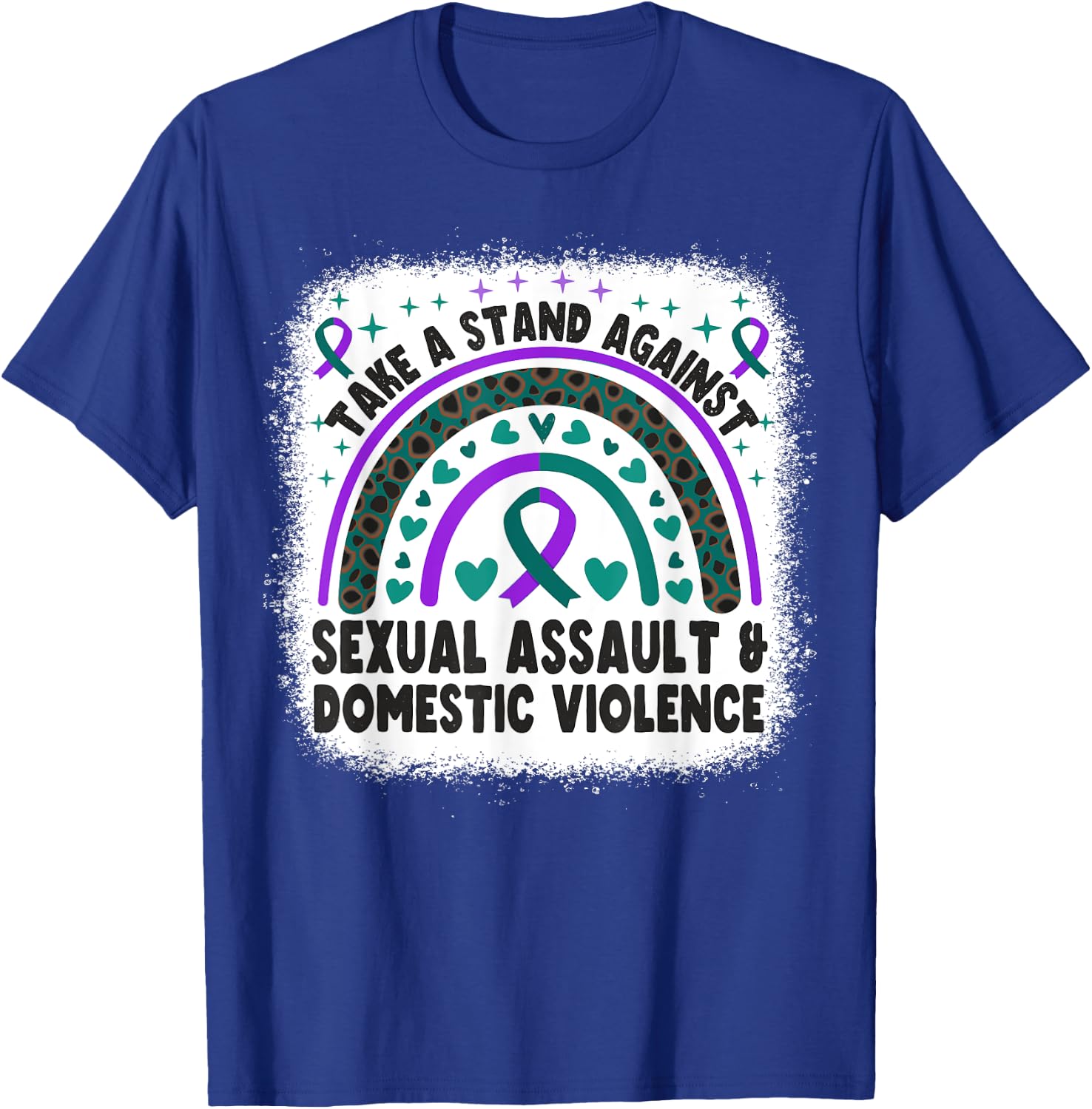 Sexual Assault Awareness Month and Domestic Violence T-Shirt - T-Shirt | Royal