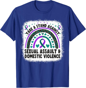 Sexual Assault Awareness Month and Domestic Violence T-Shirt - T-Shirt | Royal