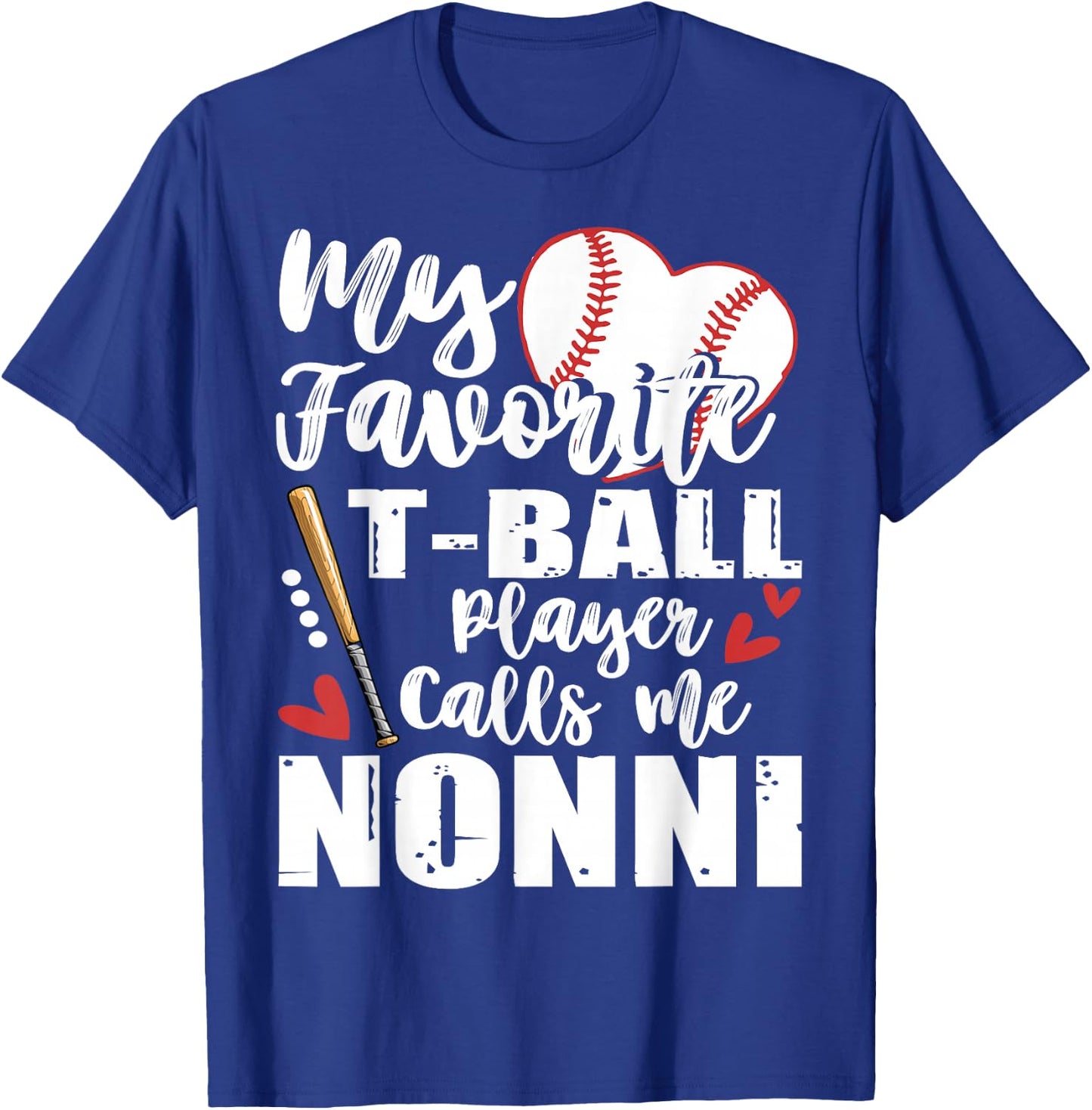 My Favorite T-Ball Player Calls Me Nonni Family Matching T-Shirt - T-Shirt | Royal