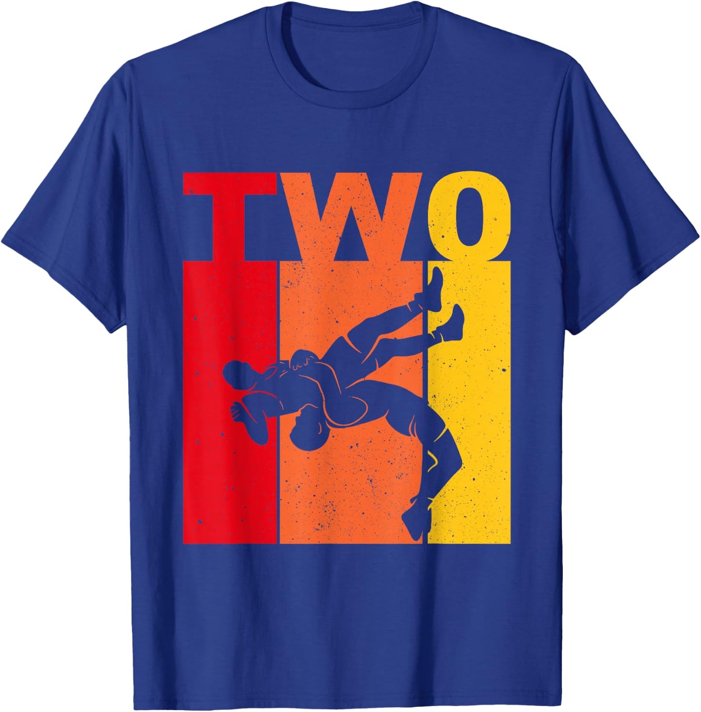 2nd Retro Wrestling Theme 2 Year Old Kids Birthday T-Shirt - T-Shirt | Royal