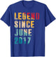 7 Years Old Bday Gifts Legend Since June 2017 7th Birthday T-Shirt - T-Shirt | Royal