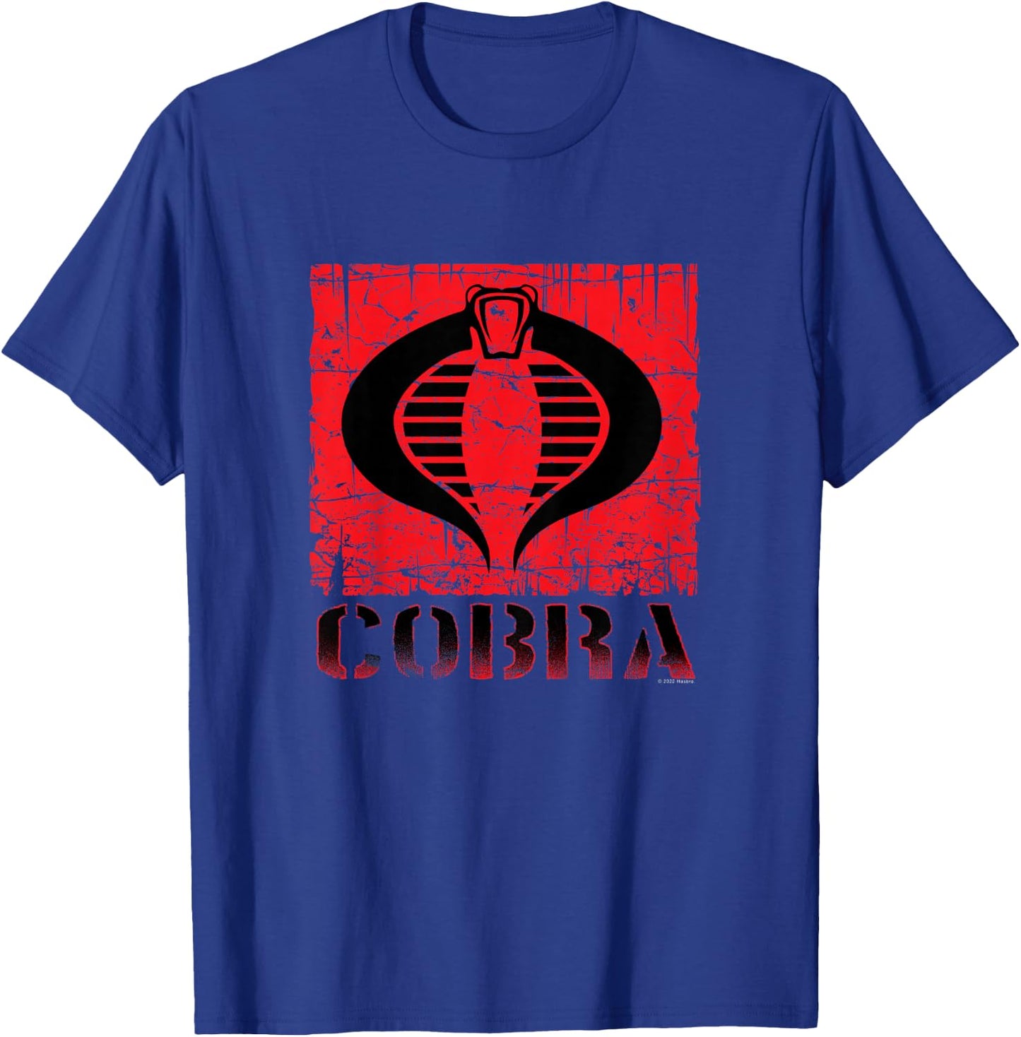 Kids G.I. Joe A Real American Hero Cobra Command Distressed Logo T-Shirt - T-Shirt | Royal