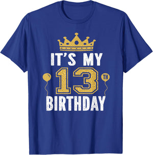 It's My 13th Birthday Gift Boys And Girls 13 Years Old T-Shirt - T-Shirt | Royal