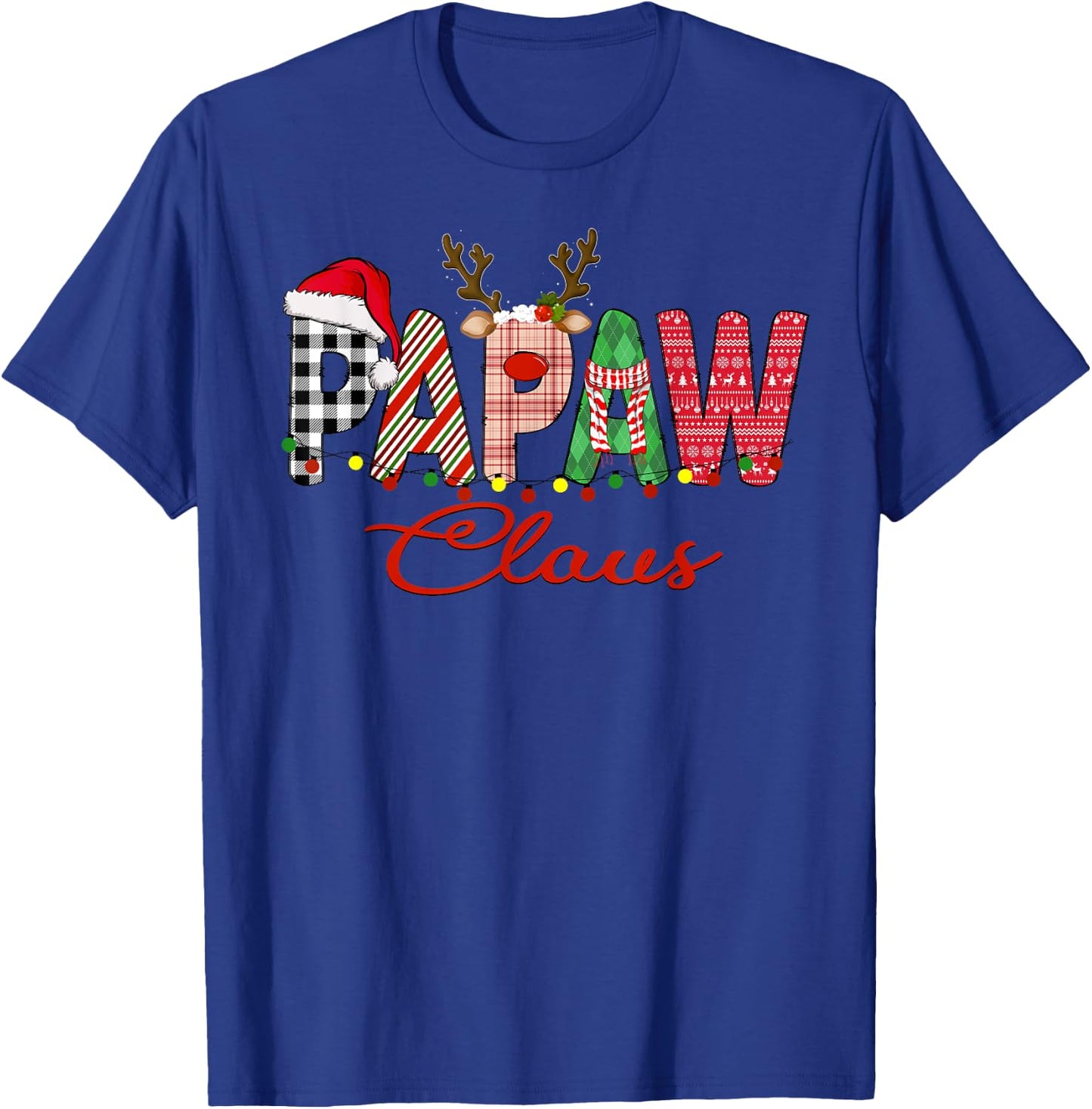 Papaw Claus Santa Family Matching Christmas T-Shirt - T-Shirt | Royal