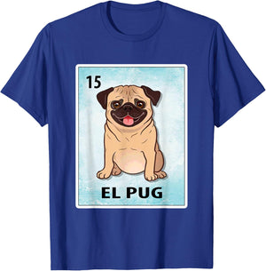 El Pug Mexican Pug Cards T-Shirt - T-Shirt | Royal