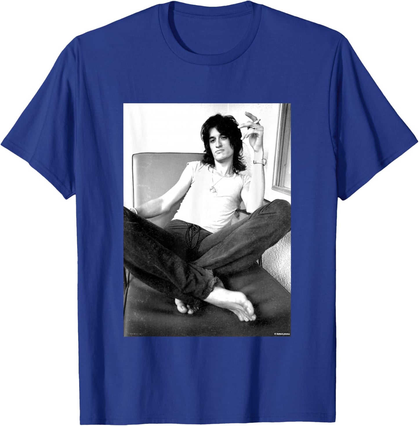 Joe Perry Of Aerosmith 1985 By Allan Ballard T-Shirt - T-Shirt | Royal