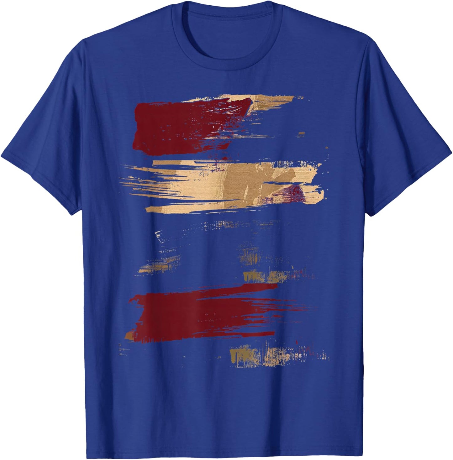 Red Black Brush Stroke Art T-Shirt - T-Shirt | Royal