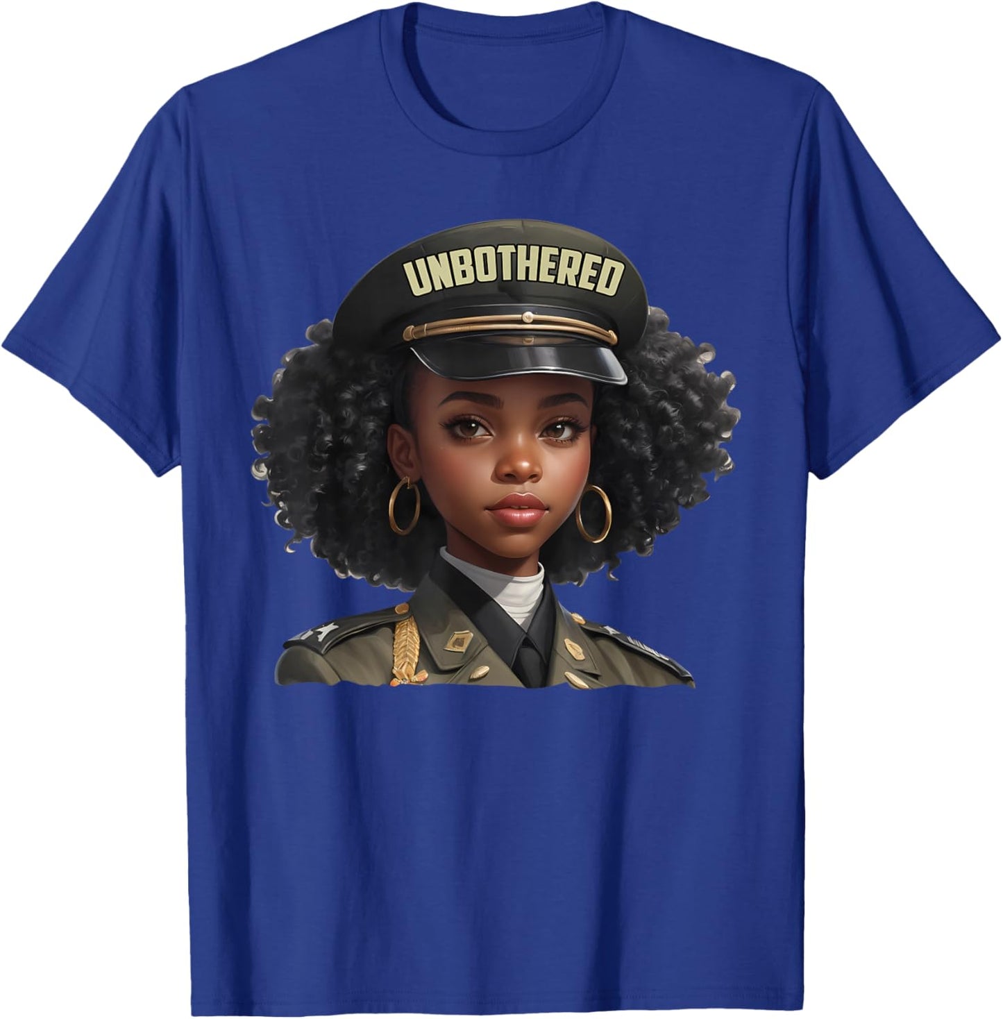 Melanin Unbothered Black Woman Locs Camo Black History Month T-Shirt - T-Shirt | Royal