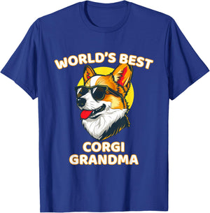 Funny World's Best Corgi Grandma Nana T-Shirt - T-Shirt | Royal