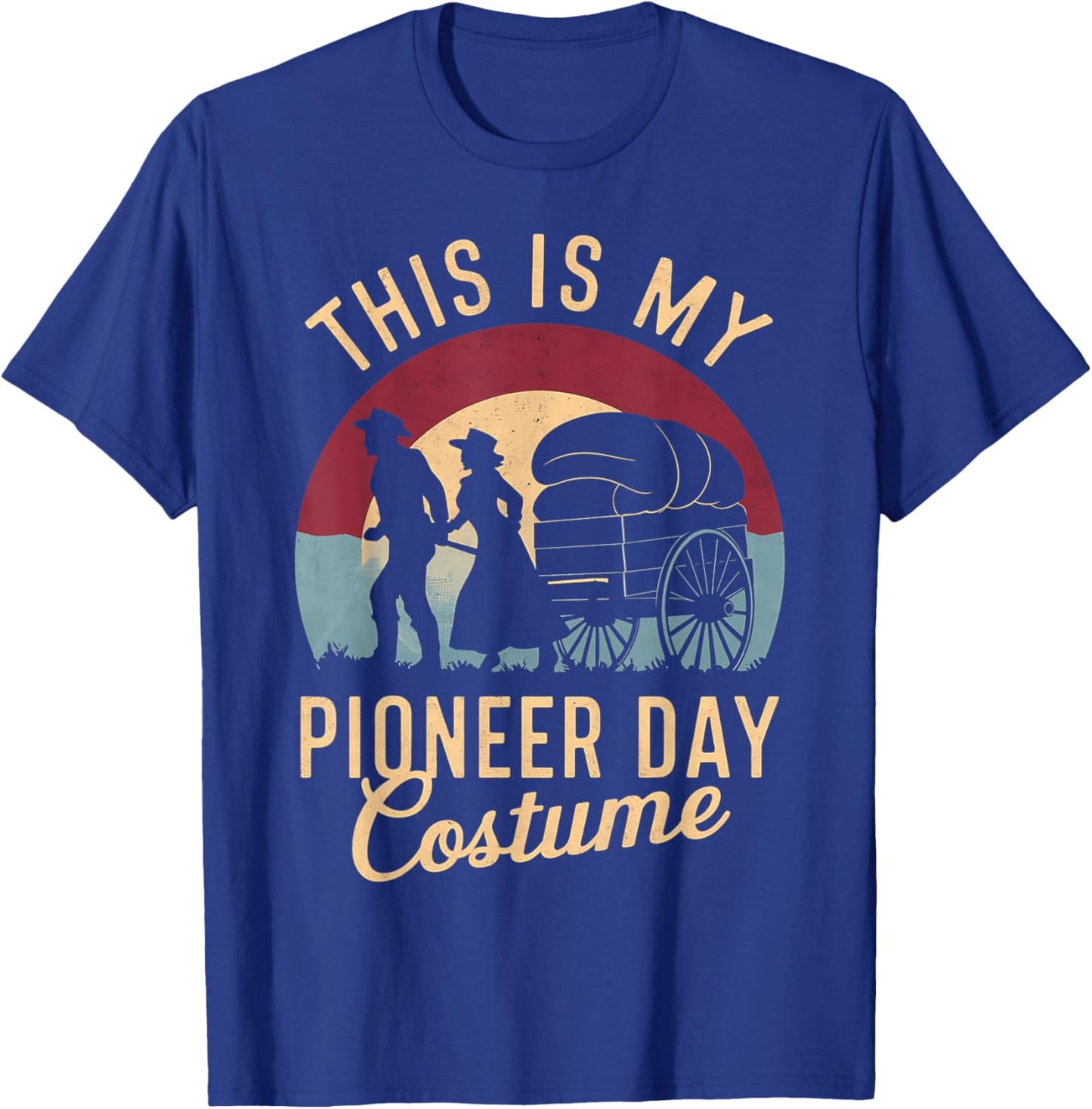 This Is My Pioneer Day Costume, Retro Mormon Pioneers T-Shirt - T-Shirt | Royal