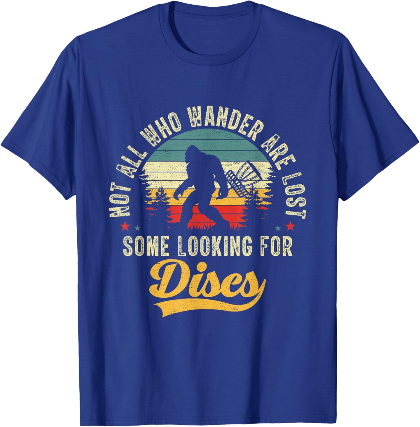 Funny Disc Golfing Bigfoot Disc Golf Bigfoot Sasquatch Kid T-Shirt - T-Shirt | Royal