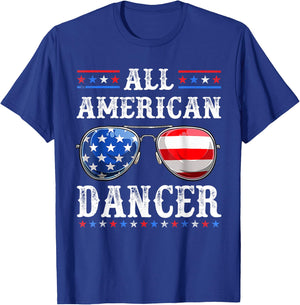 All American Dancer 4th of July Patriotic USA Sunglasses T-Shirt - T-Shirt | Royal