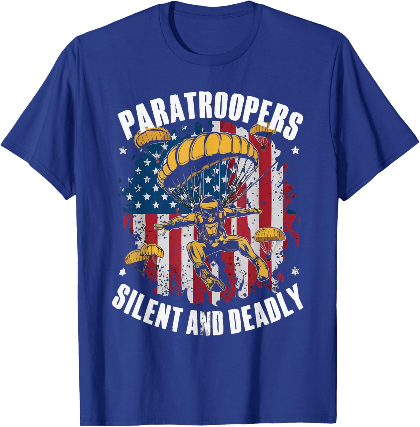 Airborne Paratrooper Military Soldier Parachute T-Shirt - T-Shirt | Royal