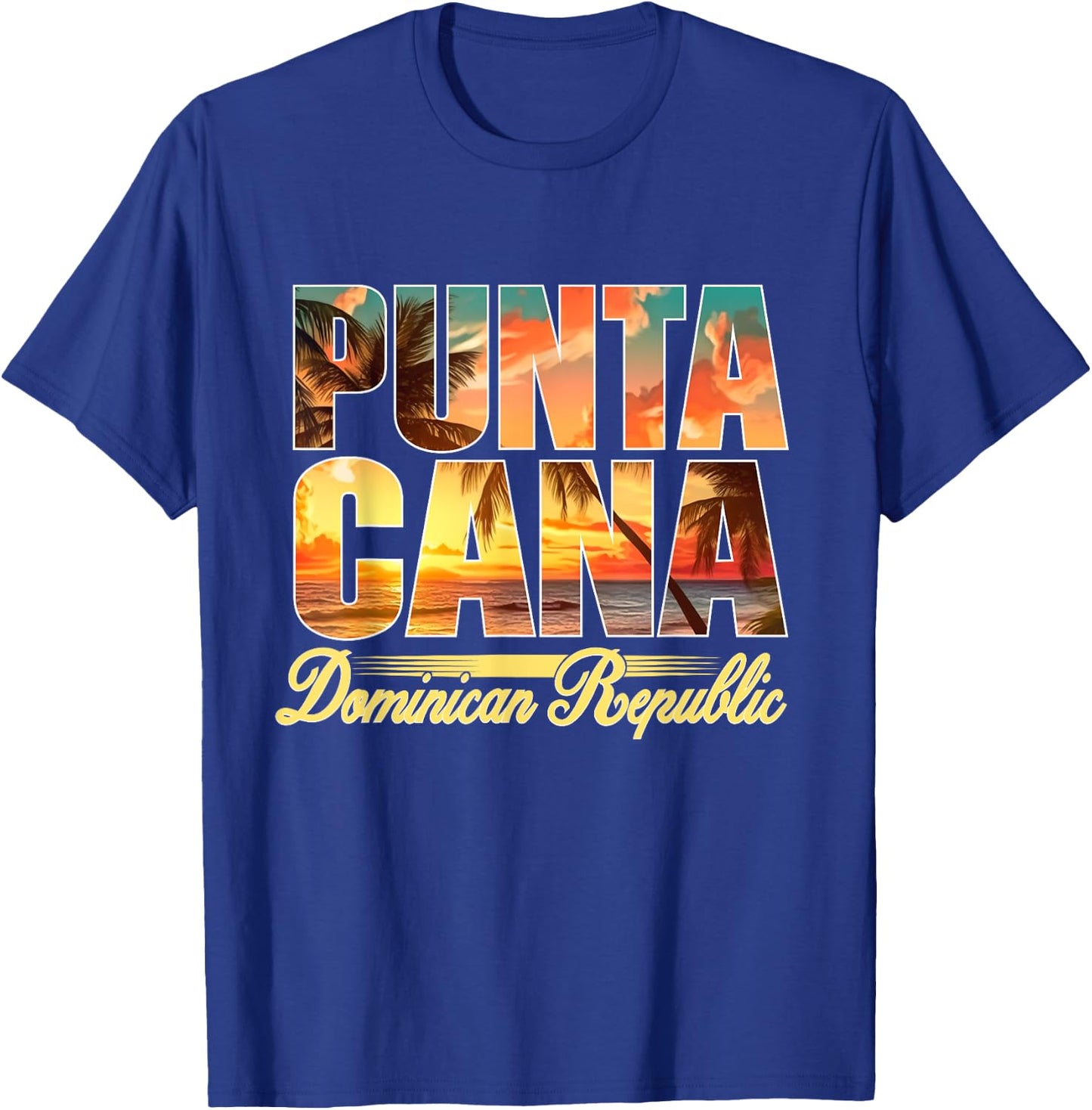 Punta Cana Sunset Beach Shirt Dominican Republic Vacation Women Girls Kids T-Shirt - T-Shirt | Royal