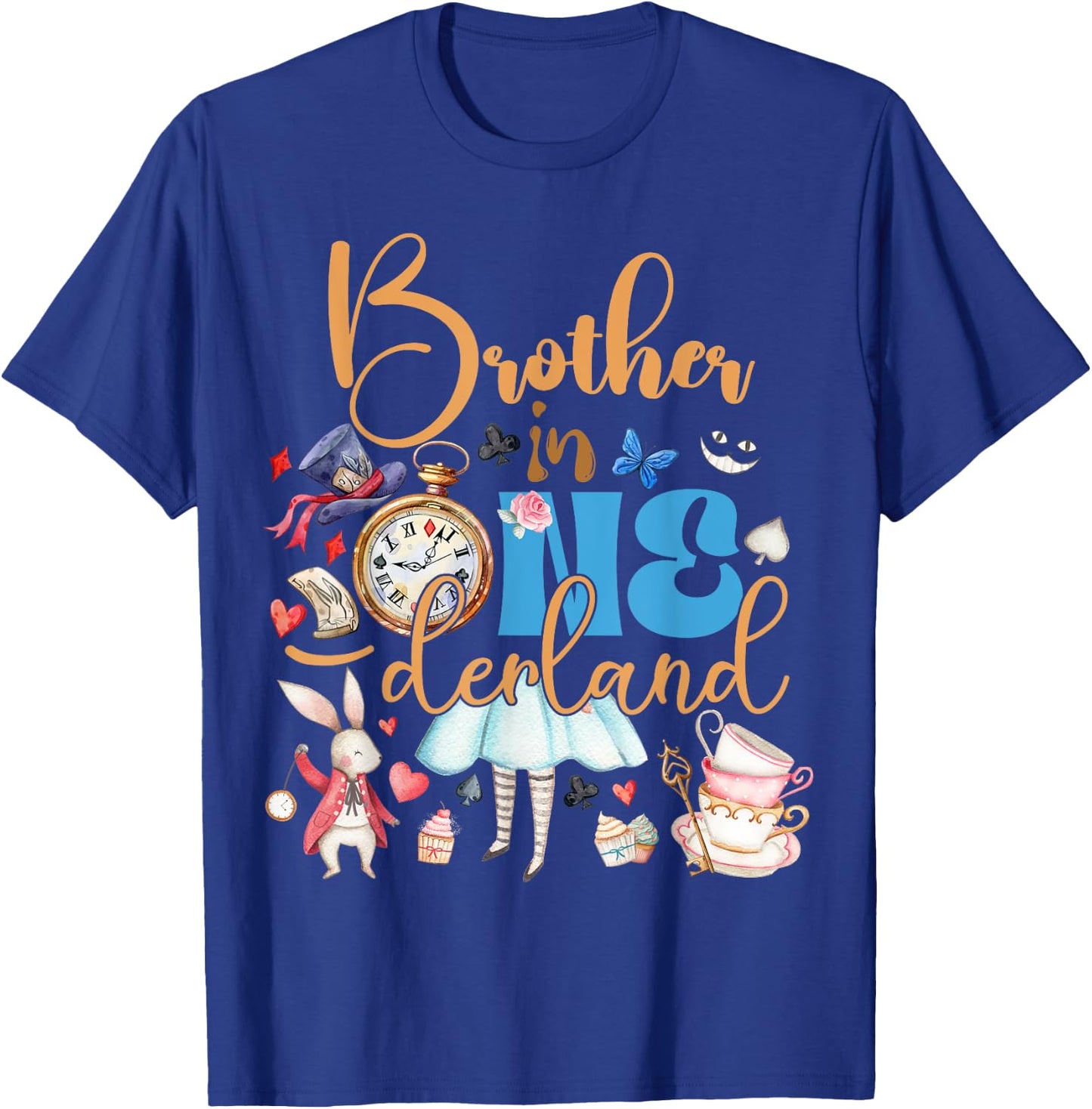 Alice Brother in ONEderland Birthday Family T-Shirt - T-Shirt | Royal