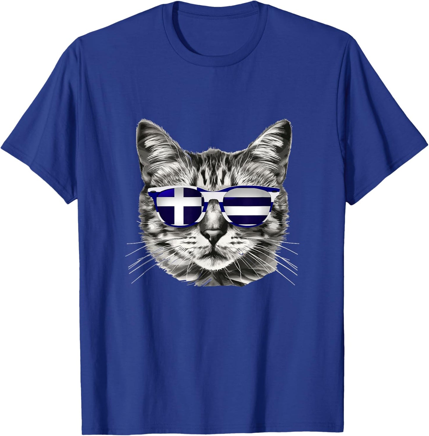Greek Flag Cat Owner Souvenirs Products Kitten Greece T-Shirt - T-Shirt | Royal